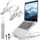 Foldable Laptop Stand 4IN1 USB RGB Stand Portable Notebook Bracket Support Base Aluminum Alloy Holder for Notebook PC A 6
