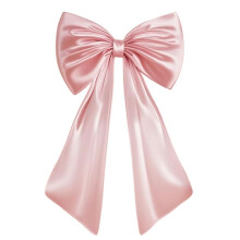 Large PinkBow for Room Decor, 40x24 in Satin Ribbon Tie Birthday Decorations, Pastel Hanging Wall Decor