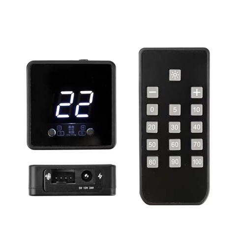 4-Wire Fan PWM Speed Controller Digital Display Remote Control  24V 12V 5V Controller PD QC Fast Charging