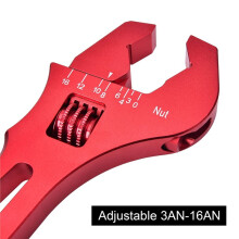 Ein Fittingschlüssel 3AN-16AN Verstellbarer Schraubenschlüssel Aluminium-Schraubenschlüssel Werkzeuge für ein Schlauchfitting-Adapterende