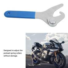 Strumento di Regolazione del Precarico 'Ammortizzatore per Motociclette, Chiave Inglese Regolabile con Ganascia Uncinata Antiscivolo per Collari A