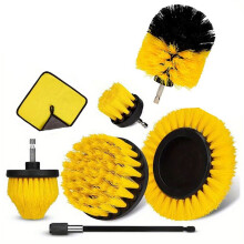 7 Pcs Scrubber Brush Kit Power Cleaning Scrub Brush Kit All Purpose Drill Scrub Brushes for Car,Bathroom and Kitchen