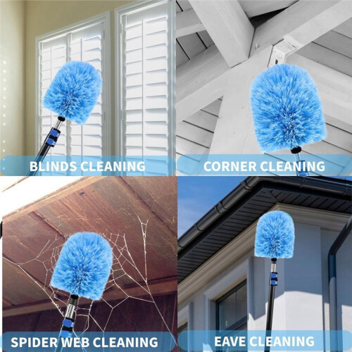 Twist- Cobweb Duster  Brush, Fits Standard 3/4 Inch Threaded Poles, Attachment Spider Web Duster Brush 2