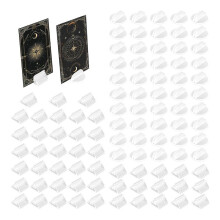 Card Stand - 98 PCS Clear Plastic Photo Holders for Tables, Versatile Place Card Holders for Table Number, Board Game