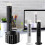 Portable Air Cooler Fan,Streamlined Tower Fan with LED,Powerful Wind,Space-Saving, Bladeless Design, USB Interface Black 6