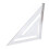Regla triangular de aleación de aluminio 537 g métrico plateado 14