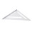 Regla triangular de aleación de aluminio 537 g métrico plateado 3