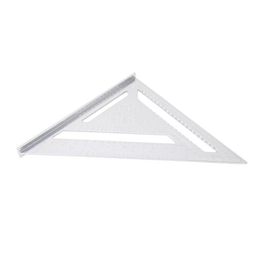 Righello triangolare in lega di alluminio argento bianco 2