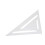 Righello triangolare in lega di alluminio argento bianco 9