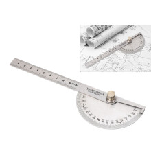 Stainless Steel Adjustable Angle Ruler, 0-180, 10cm Woodworking Tool