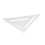 Righello triangolare in lega di alluminio argento bianco 12