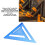 Regla triangular de aluminio azul - 537,00 g, métrico 5