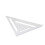 Righello triangolare in lega di alluminio argento bianco 6