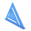 Regla triangular de aluminio azul, 235.00 g, escalas 10