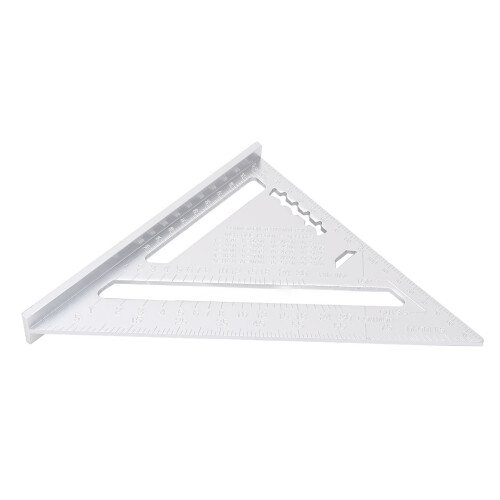 Tri Ruler Protractor, Imperial & Métrico, 235 g, Plateado 1
