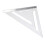 Righello triangolare in lega di alluminio argento bianco 8