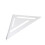 Righello triangolare in lega di alluminio argento bianco 13