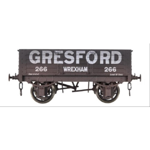 Dapol 5 Plank Wagon 9ft Wheelbase Gresford Wrexham 266 Weathered O Gauge DA7F-052-012W