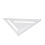 Regla triangular de aleación de aluminio 537 g métrico plateado 10