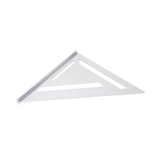 Righello triangolare in lega di alluminio argento bianco