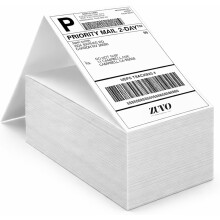 Zuvo 6x4 Thermal Shipping Labels | Direct Thermal Printer Labels 500 Pack | Self Adhesive Fanfold Paper