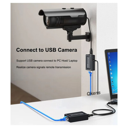 100M 2  USB 2.0 Extender Via RJ45 Cat5e Cat6 Ethernet Network Cable for Webcam Camera Mouse Printer EU PLUG 2