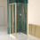 NES Home Nes Home Brushed Brass 800mm Bi-fold Shower Door 800mm Side Panel 3