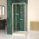 NES Home Nes Home Brushed Brass 800mm Bi-fold Shower Door 800mm Side Panel 4