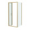 NES Home Nes Home Brushed Brass 800mm Bi-fold Shower Door 800mm Side Panel 7