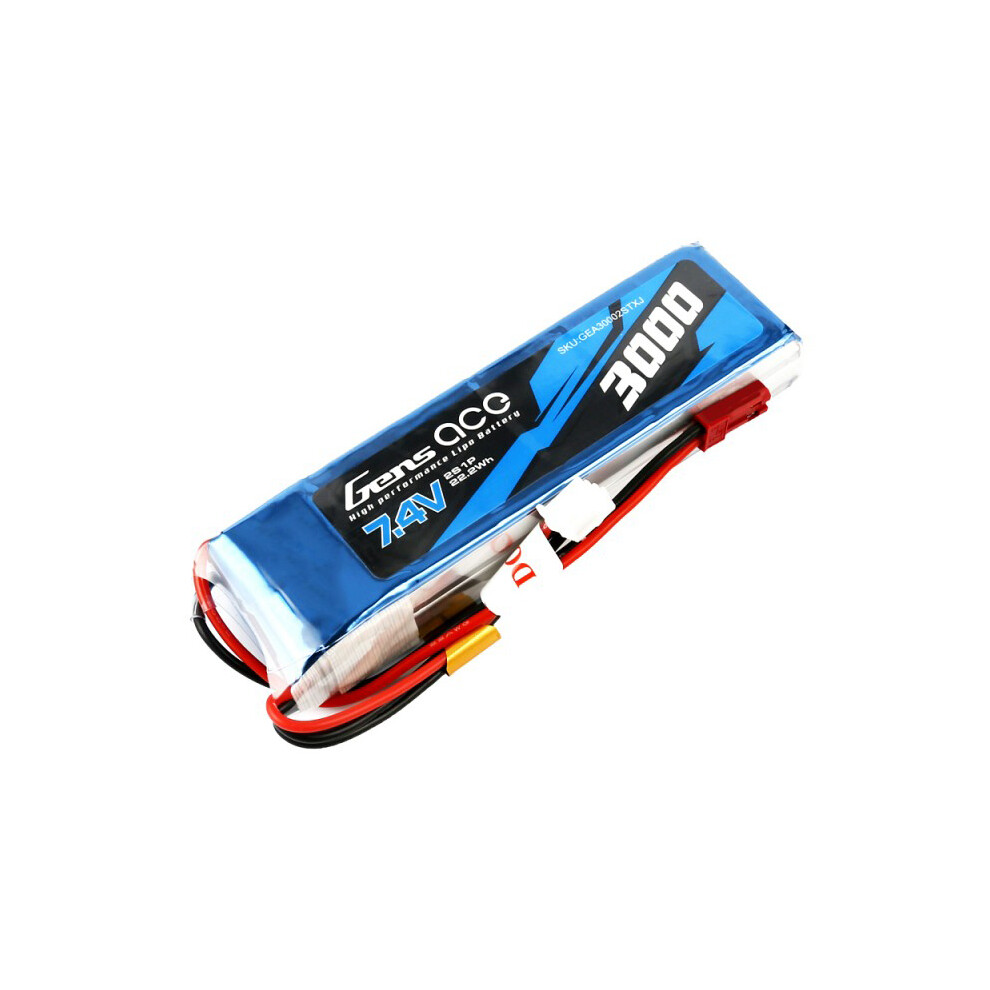 Gens Ace Li-Po 2S 7.4V 3000Mah Tx With Bec G2s3000-Tx 6928493300596