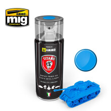 Ammo by Mig Titans Hobby 103 Space Blue Matt Primer 400ml Model Spray Paint Can