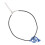 Collier bleu en forme de cor français miniature réglable 10