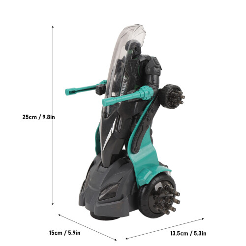 Coche Robot Modelo ABS 3xAA Verde Juguete Transformable 1