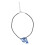 Collier bleu en forme de cor français miniature réglable 6