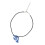 Collier bleu en forme de cor français miniature réglable 12