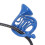 Collier bleu en forme de cor français miniature réglable 9