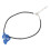 Collier bleu en forme de cor français miniature réglable 1