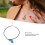 Collier bleu en forme de cor français miniature réglable 4