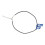 Collier bleu en forme de cor français miniature réglable 11