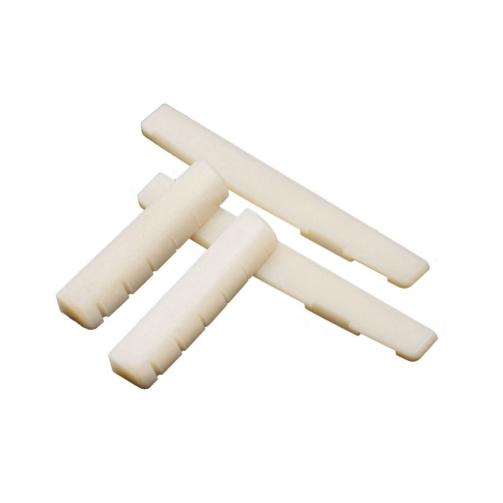 Folk Guitar Cow Bone Upper And Lower Saddle Bridge Saddle Nut Upper Saddle 43Mm Lower Bridge 74Mm 6033590030274