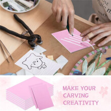 12pcs Carving Blocks PVC Linoleum Blocks Soft Stamp Carving Blocks Stamp Making Kits for Printing, Printing