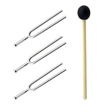 3Pack A440Hz Diapason - Standard a 440 Hz Accordatore per Chitarra Violino Strumento Musicale con Martello in Silicone