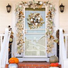 DéCor D'Automne - Guirlande D'Automne - Guirlande de Baies de Citrouille de Feuilles D'Automne de 6 Pieds - DéCorations de RéColte D'Halloween de