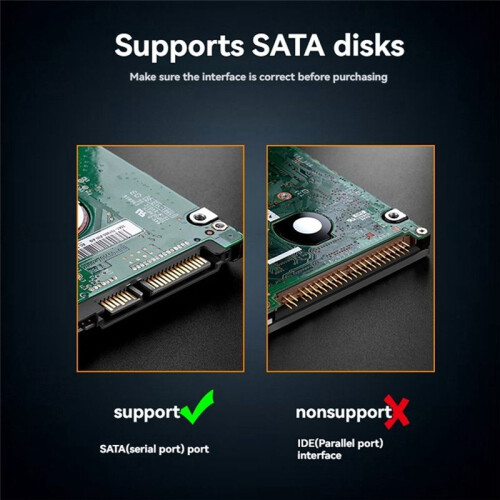 ShuoLe External HDD Case 5Gbps 2,5 Polegadas Transparente USB Gabinete para Unidade de Disco Rígido  HDD SSD Storage Case com Display 1