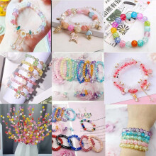 480Pcs Crackle Glass Beads 8mm Crystal Beads Glass Round Beads Gemstone Beads Bracelet Beads Loose Spacer Beads