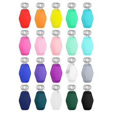 100 PièCes Blank Hotel Motel Keychain Bulk 20 Couleurs Plastique Sublimation Blank Keychains Vintage Rhombus Motel Key Tags