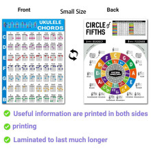 Adesivo GráFico de Acordes de Ukulele Ukelele EducaçãO Musical GráFico de Acordes de Guitarra para Iniciantes Pequeno