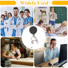 4 Pcs Retractable Pull Pen Pencil Holder Retractable Pen Holder Universal Pen Lanyard Retractable with Belt Clip