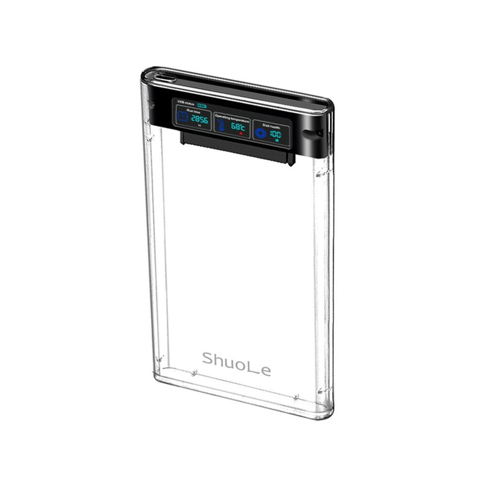 Shuole External Hdd Case 5Gbps 2.5 Inch Transparent Usb Hard Disk Case Drive Enclosure Hdd Ssd Storage Case With Display 4712864468068