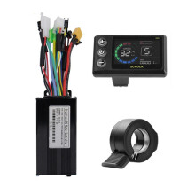Kit de Bicicleta Elétrica com Controlador de Onda Senoidal de 3 Modos 36V 48V 26A com Display LCD S869 e Acelerador de Polegar para e-Bike